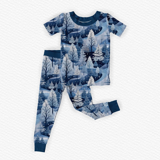 Winter Wonderland | Short Sleeve & Pants Bamboo Pajama Set