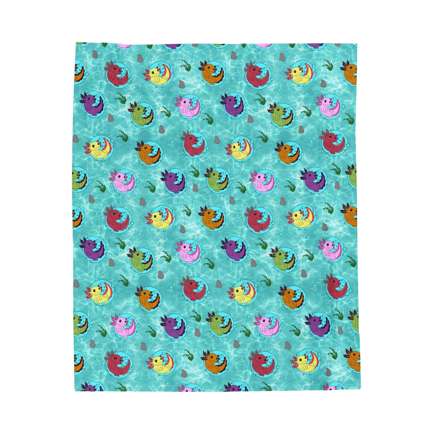 A'lotl Fun Velveteen Plush Blanket