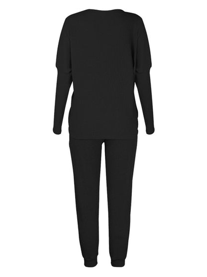 Women's Long-Sleeved Loose Loungewear Pajamas