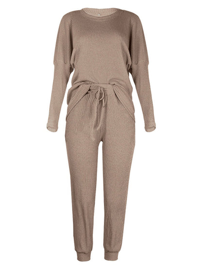 Women's Long-Sleeved Loose Loungewear Pajamas