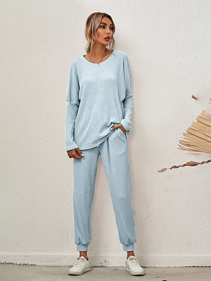 Women's Long-Sleeved Loose Loungewear Pajamas