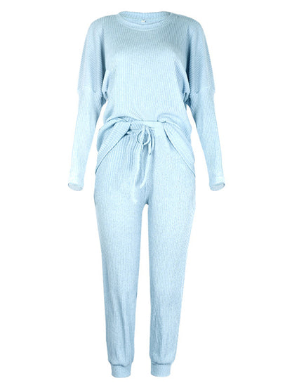 Women's Long-Sleeved Loose Loungewear Pajamas