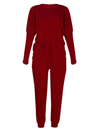 Women's Long-Sleeved Loose Loungewear Pajamas