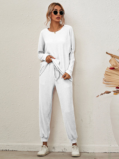 Women's Long-Sleeved Loose Loungewear Pajamas