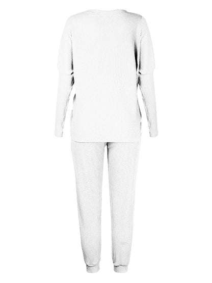 Women's Long-Sleeved Loose Loungewear Pajamas