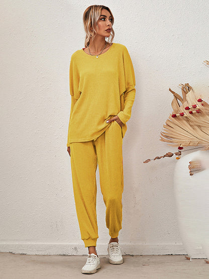 Women's Long-Sleeved Loose Loungewear Pajamas