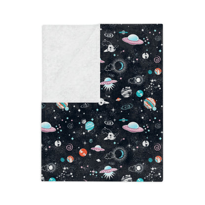 Spaced Out Velveteen Minky Blanket