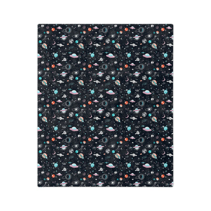 Spaced Out Velveteen Minky Blanket