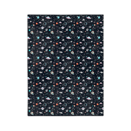 Spaced Out Velveteen Minky Blanket